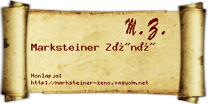 Marksteiner Zénó névjegykártya